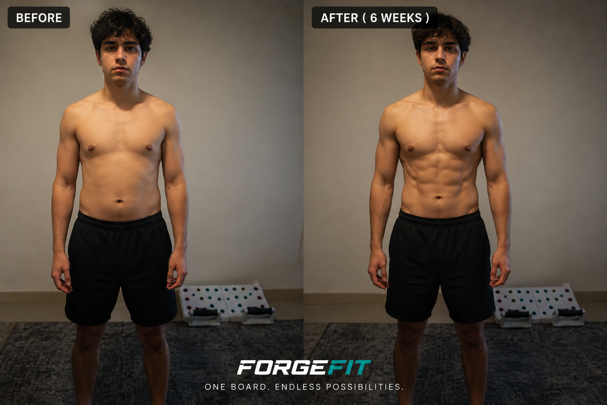 FORGEFIT™ Premium Foldable Push-Up Board with Resistance Bands | Full Body Home Gym System